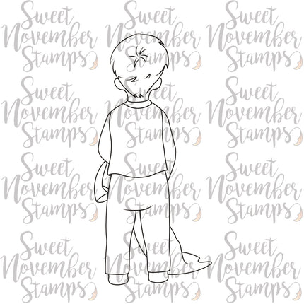 Digital Stamp: Christmas is Back: Boy Standing