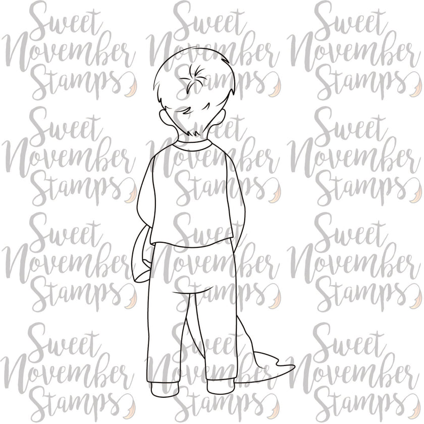 Digital Stamp: Christmas is Back: Boy Standing