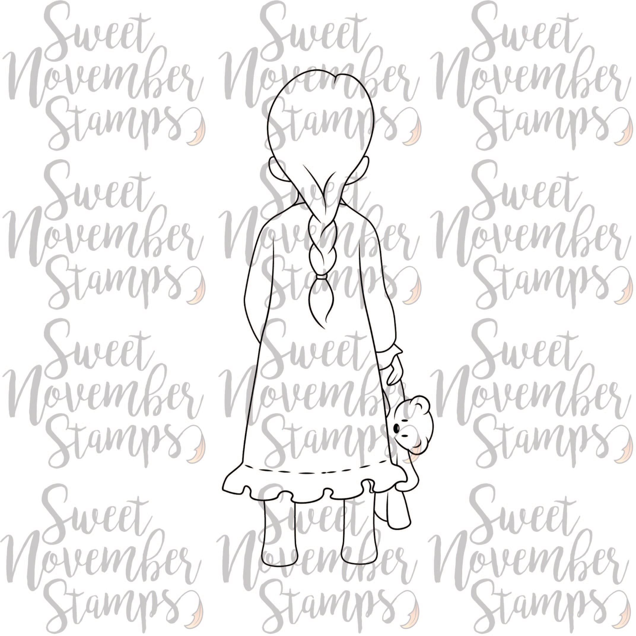 Digital Stamp: Christmas is Back: Girl Standing