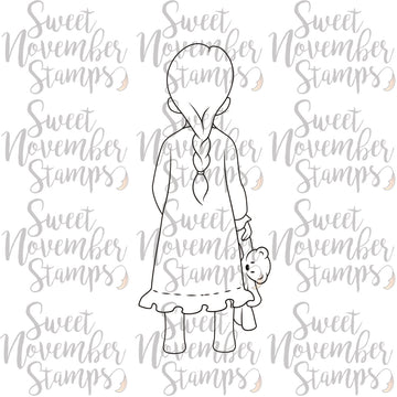 Digital Stamp: Christmas is Back: Girl Standing