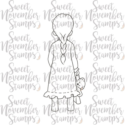 Digital Stamp: Christmas is Back: Girl Standing