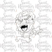 Digital Stamp - This way to candy: Trick or Treater Vampire