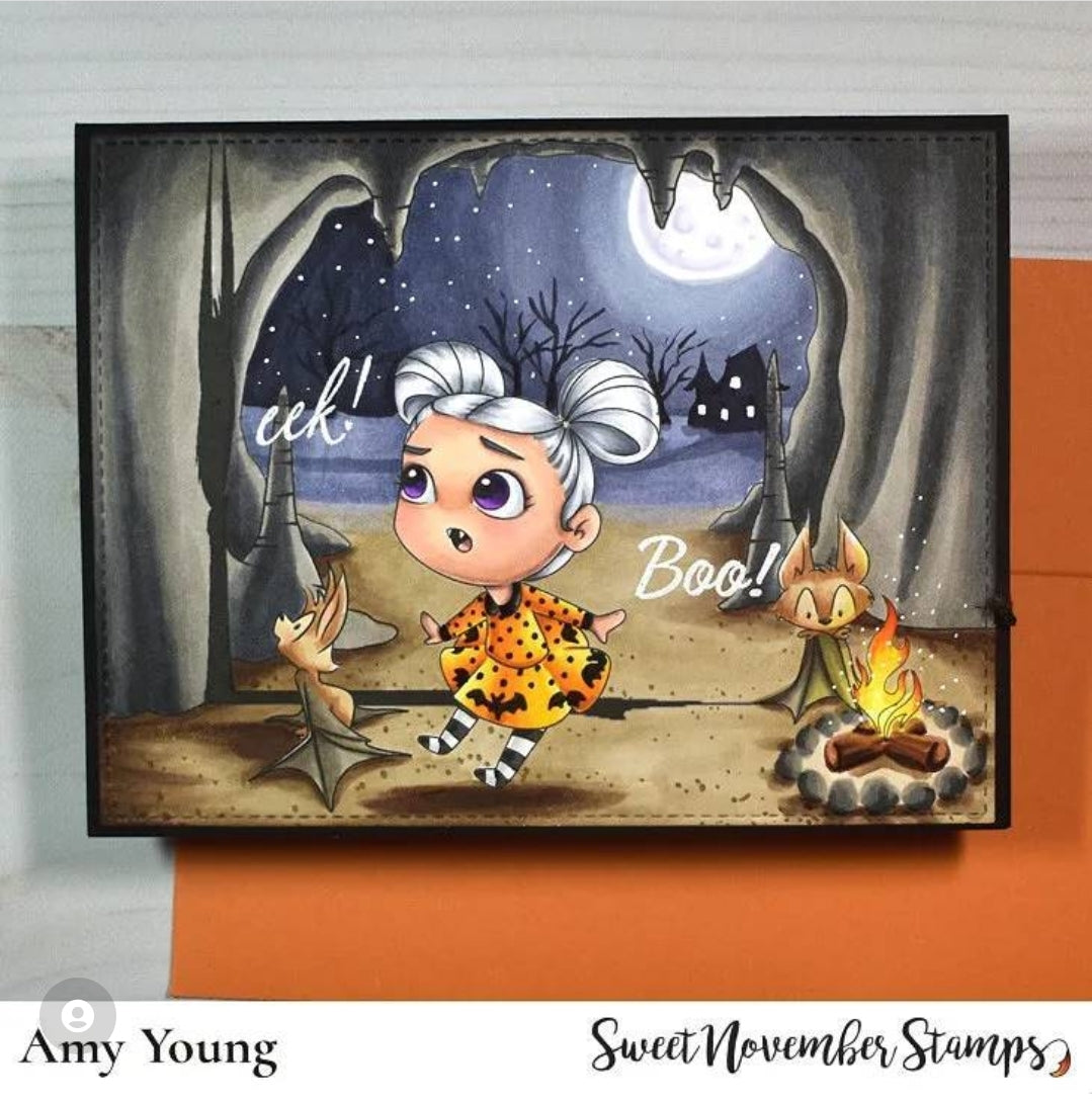 Digital Stamp - Background Builder: Vampire Cavern