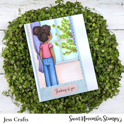 Digital Stamp: Spring is Back - Girl Standing