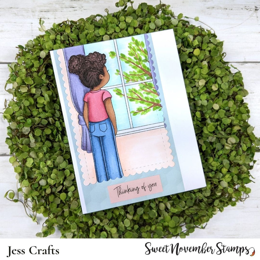 Digital Stamp: Spring is Back - Girl Standing