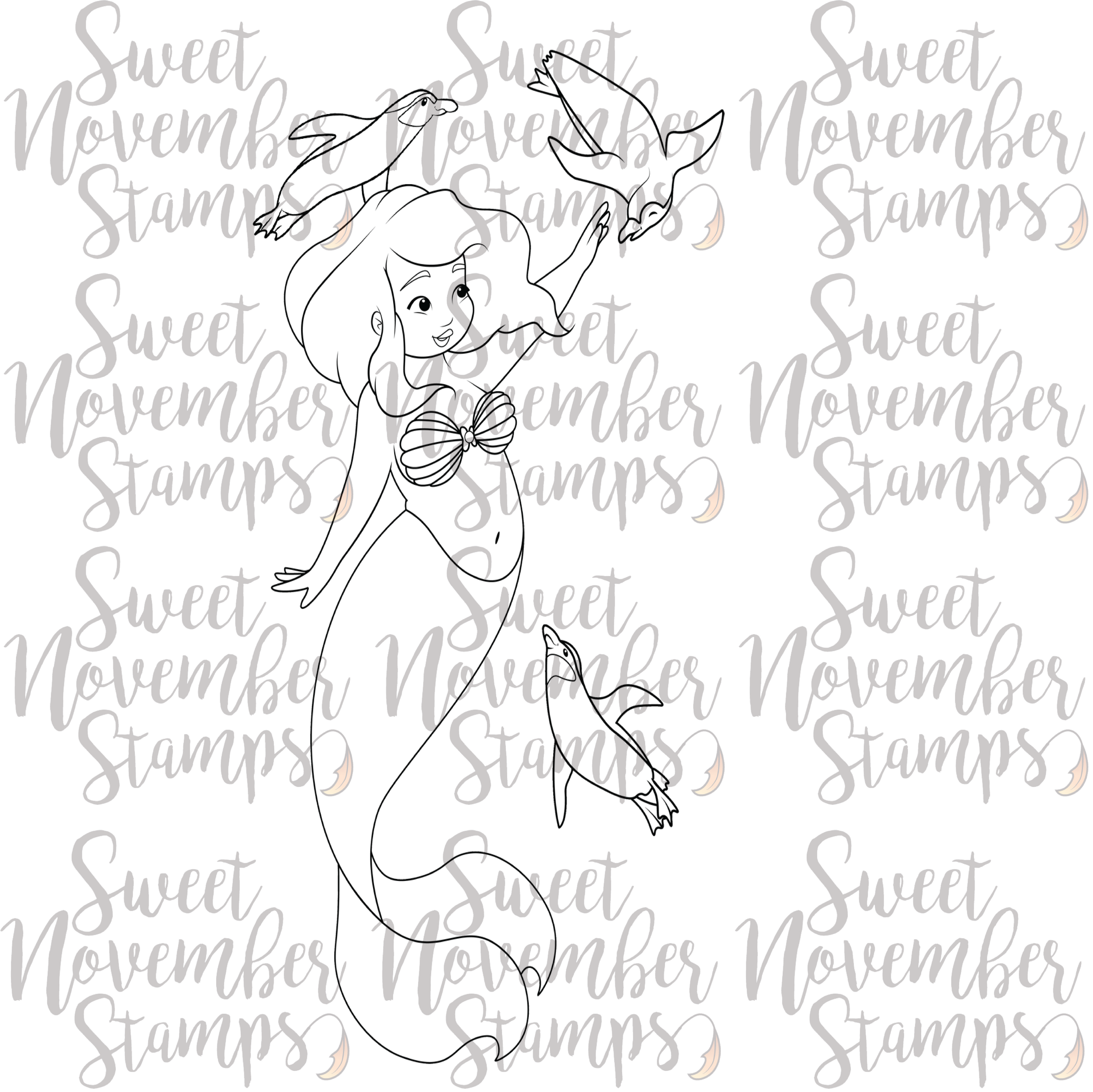 Digital Stamp - Harbor Sunnyshore with Rocky, Jetty and Hopper