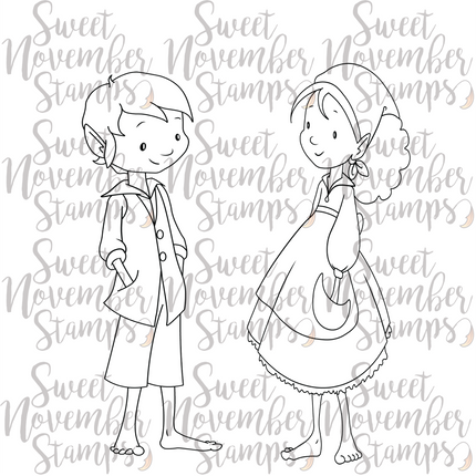 Digital Stamp - The Brownies: Jonagold and Marigold