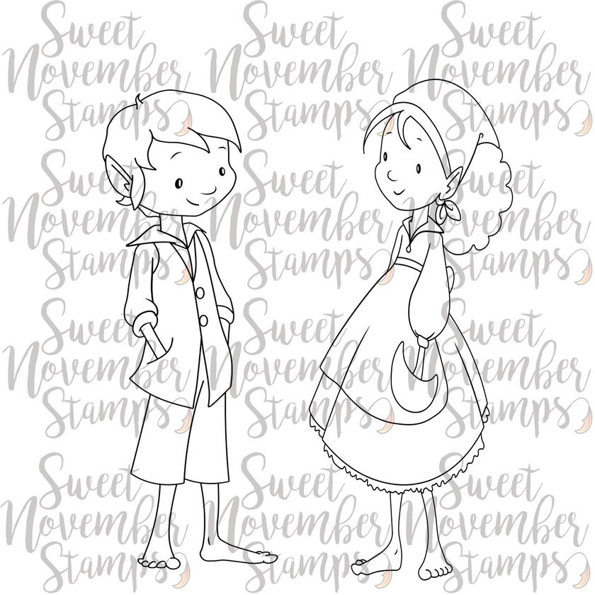Digital Stamp - The Brownies: Jonagold and Marigold