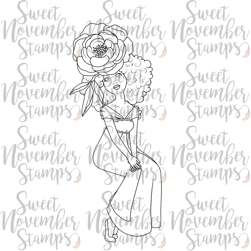 Digital Stamp - Peony Fae