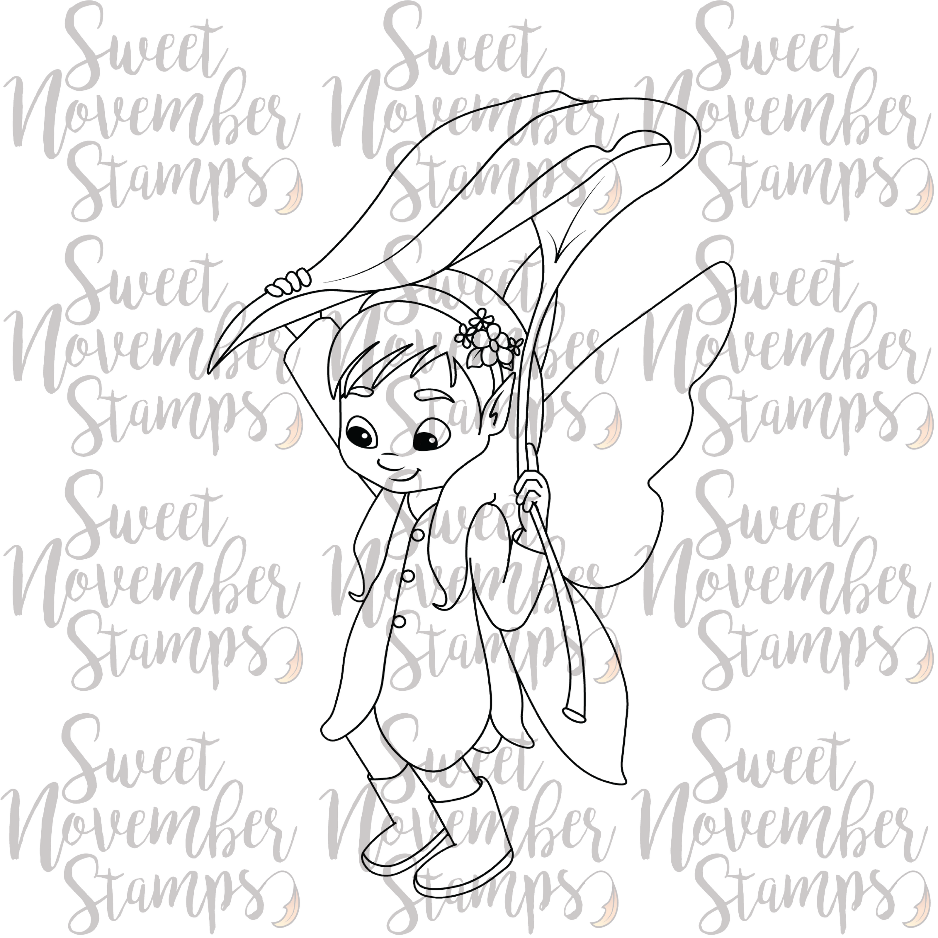 Digital Stamp - Fairy Tot: April