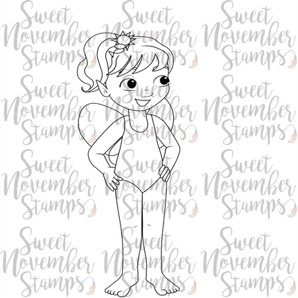 Digital Stamp - Fairy Tot: August