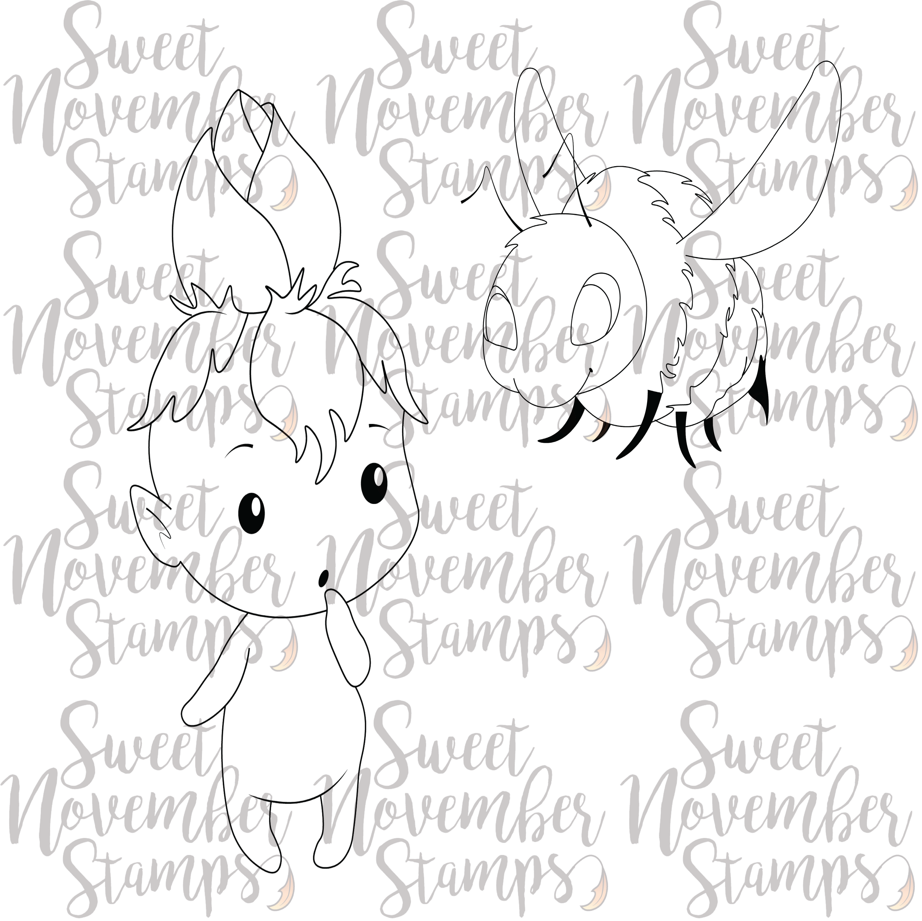 Digital Stamp - Bud and Beezer