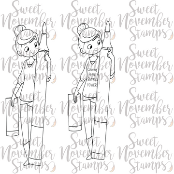 Digital Stamp - Copic Girl