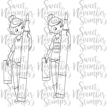 Digital Stamp - Copic Girl