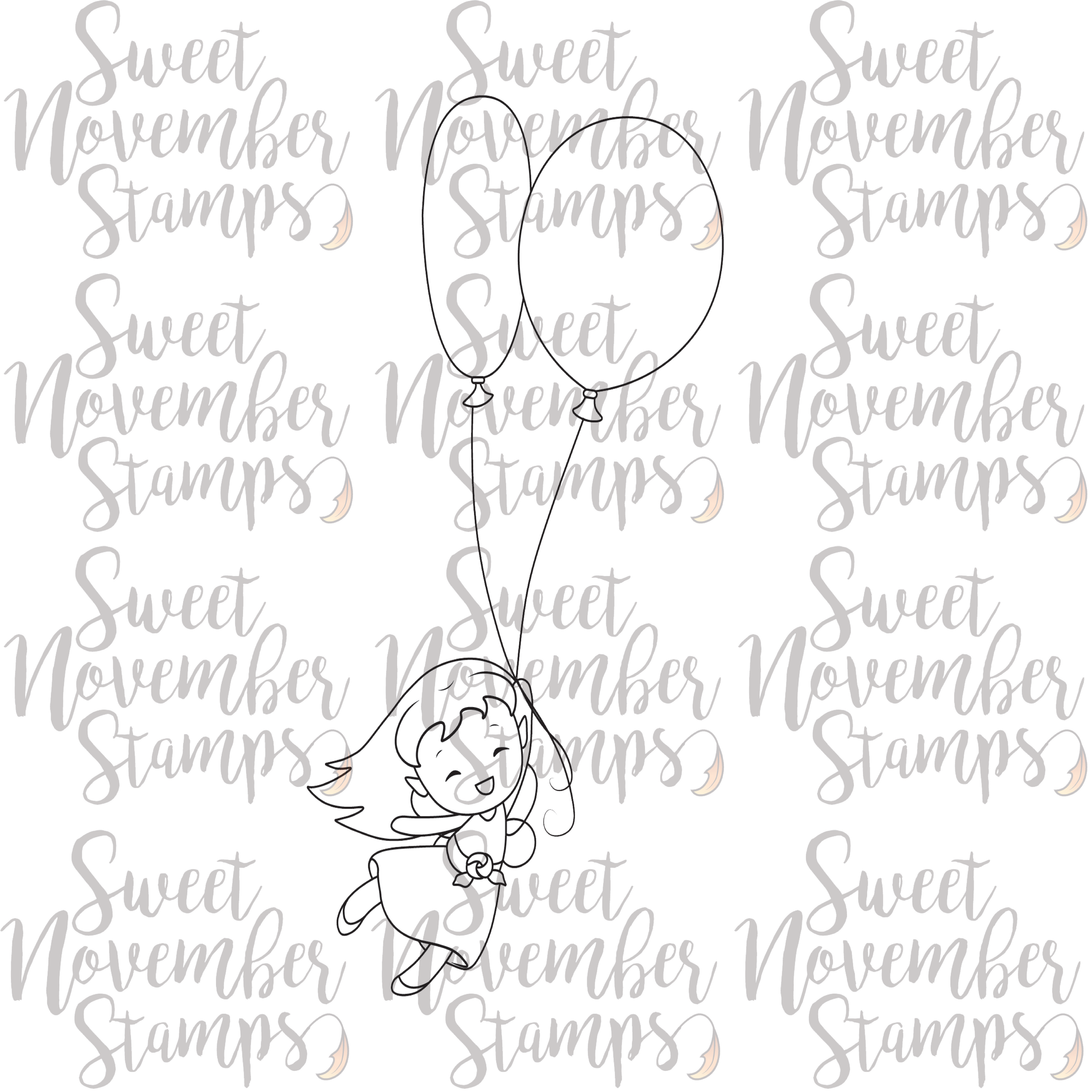Digital Stamp - Sweet November Vault: Daphne's Balloons