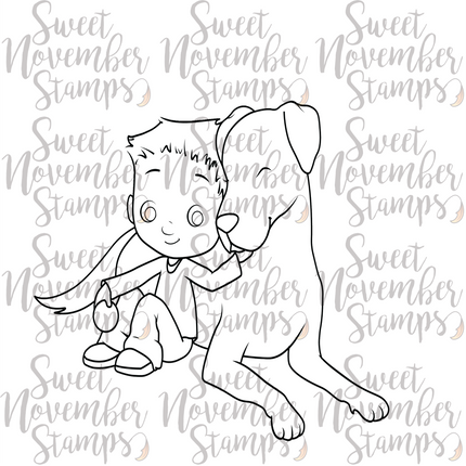 Digital Stamp - Puppy Love: Duncan and Donut