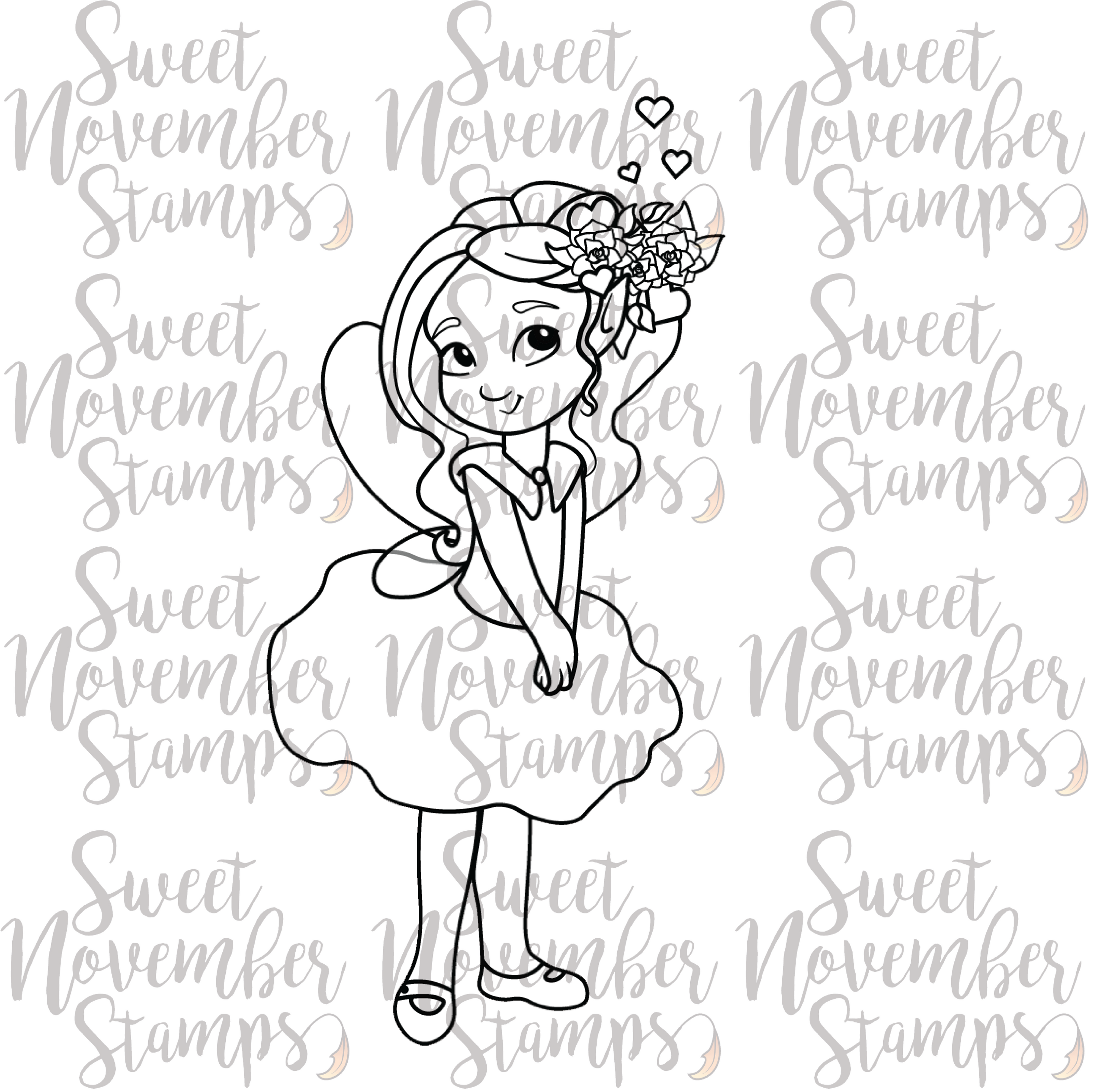 Digital Stamp - Fairy Tot: February