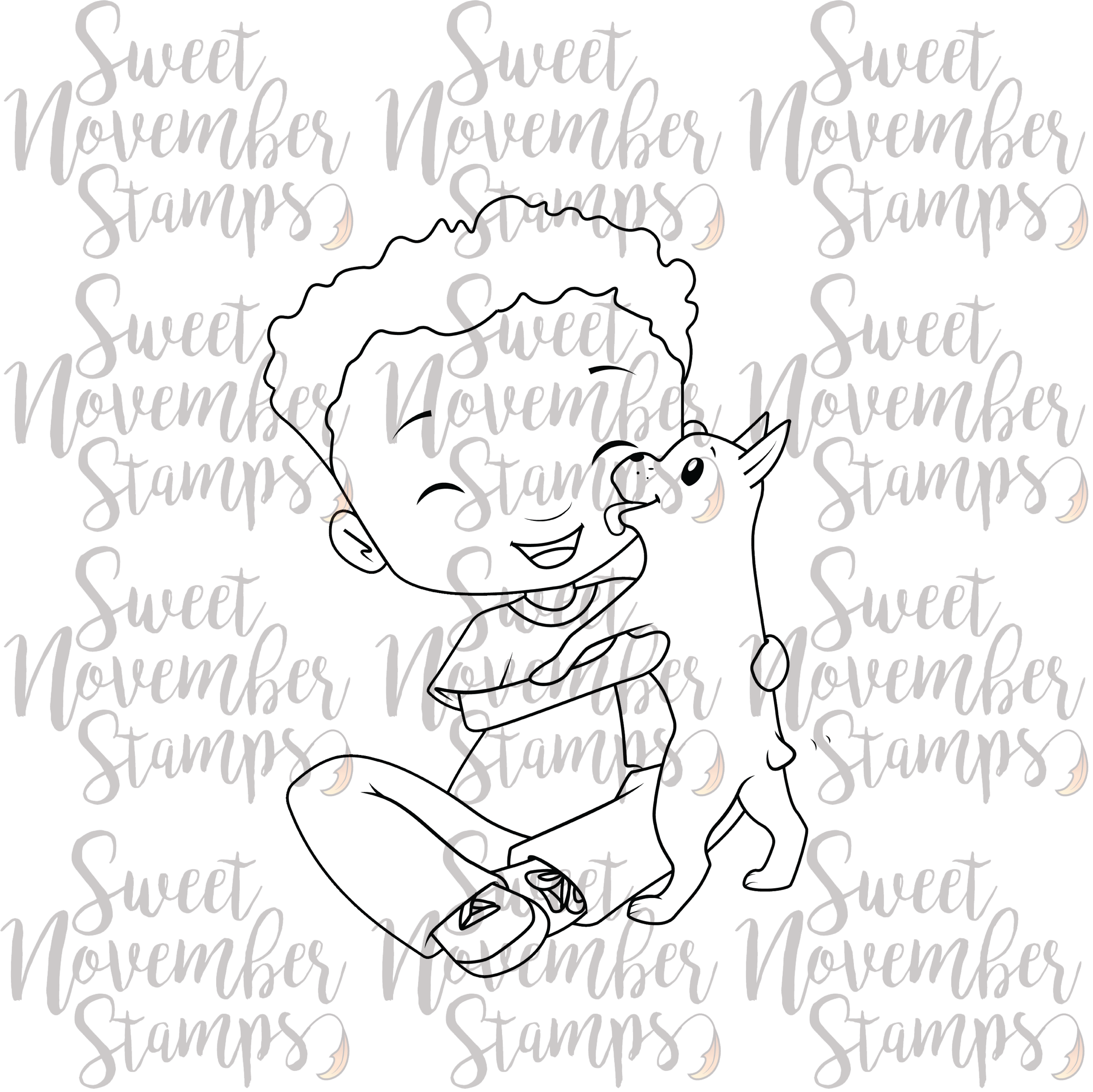 Digital Stamp - Puppy Love: Frank and Bean