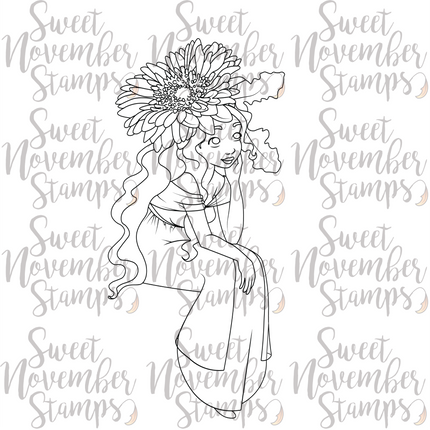 Digital Stamp - Gerbera Daisy Fae
