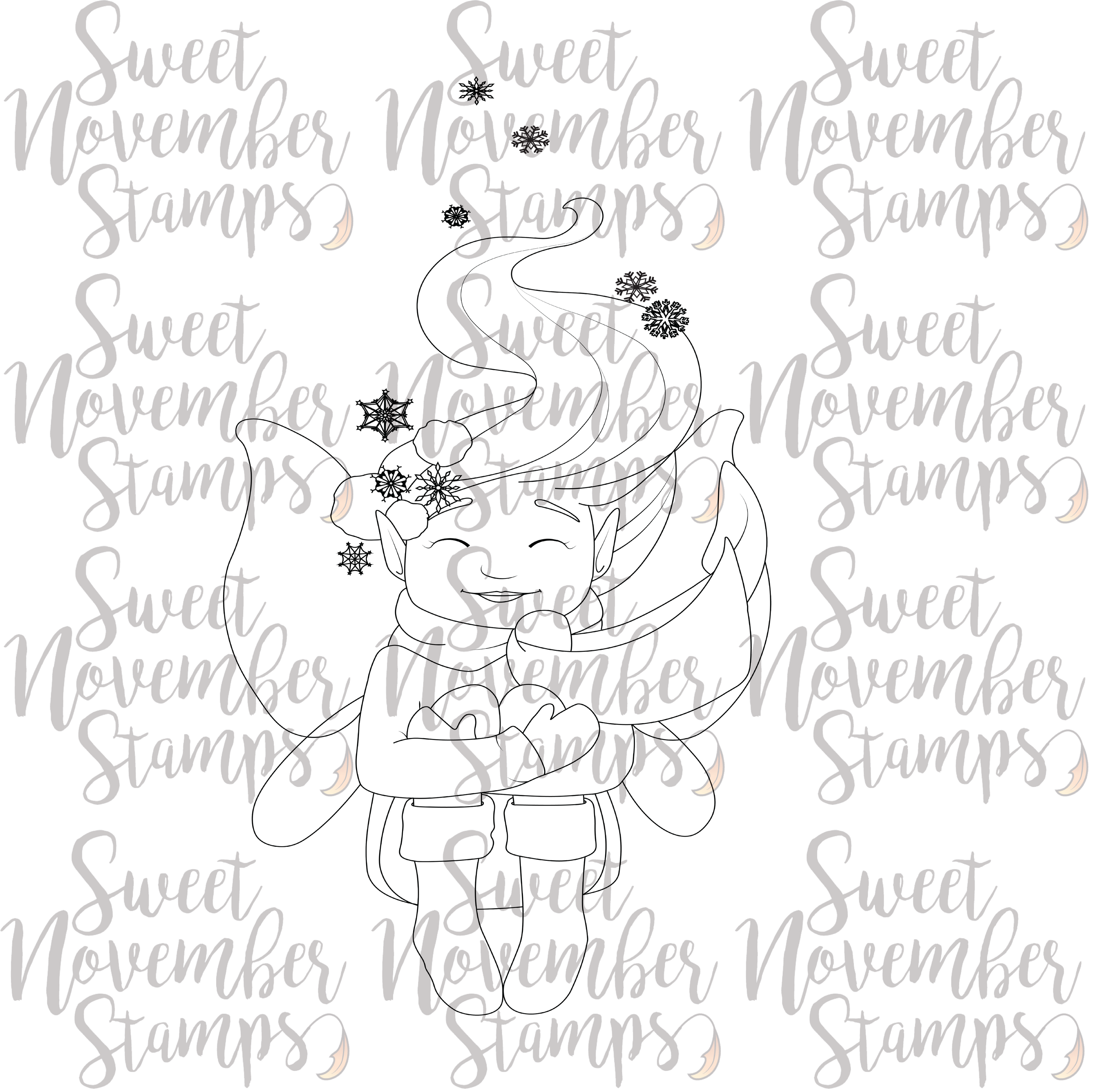 Digital Stamp - Fairy Tot: January