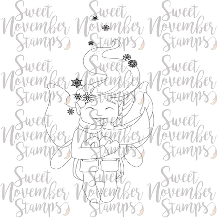 Digital Stamp - Fairy Tot: January