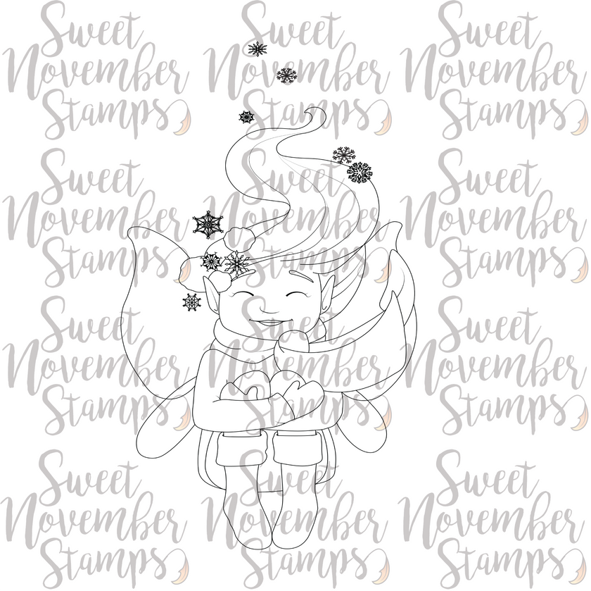 Digital Stamp - Fairy Tot: January