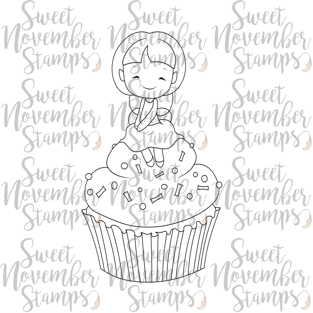 Digital Stamp - Sweet November Vault: Josie's Cupcake
