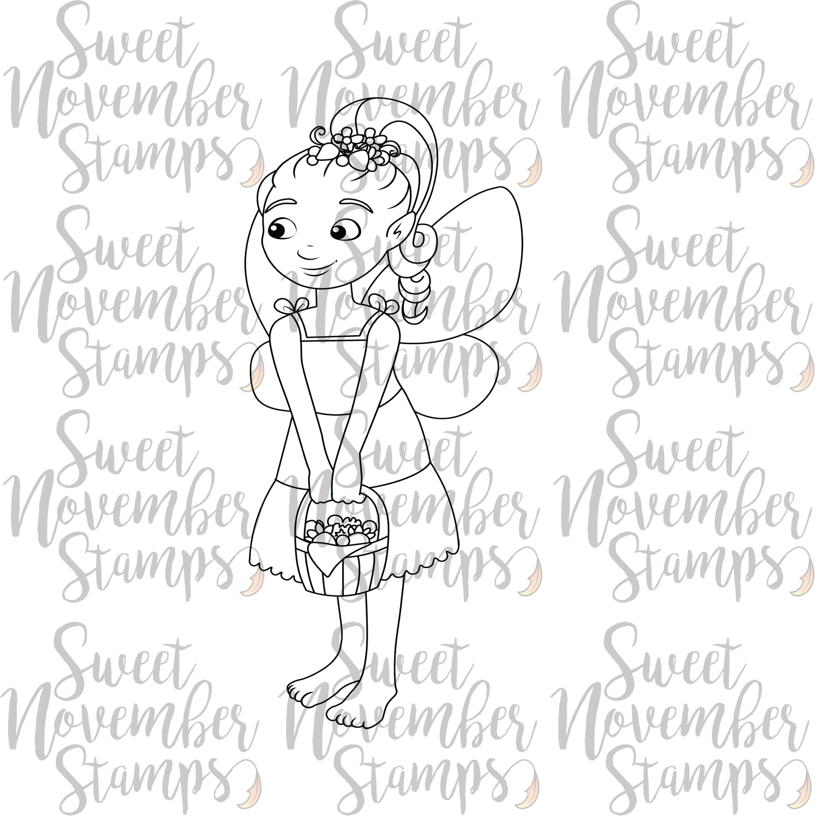 Digital Stamp - Fairy Tot: July