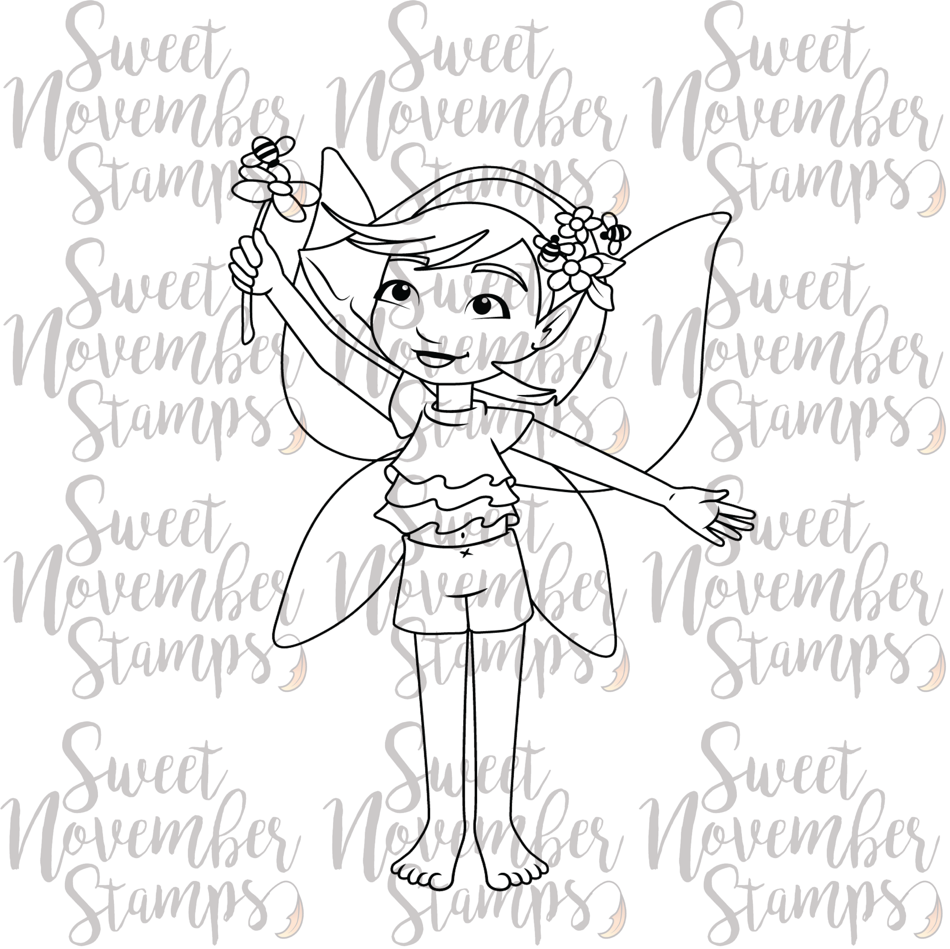 Digital Stamp - Fairy Tot: June