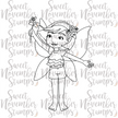 Digital Stamp - Fairy Tot: June