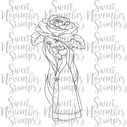 Digital Stamp - Rose Fae