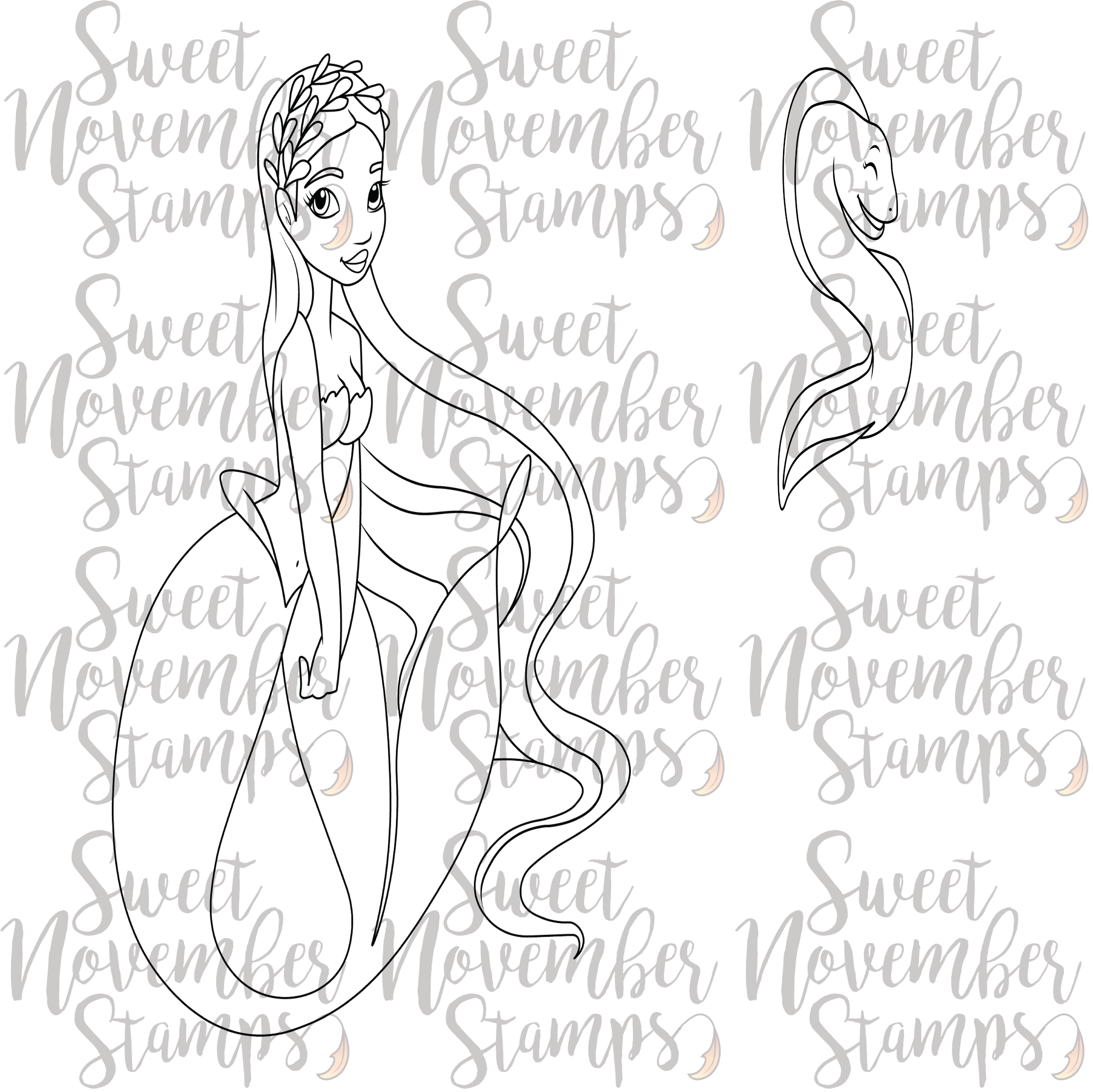 Digital Stamp - Deep Sea Friends: Siren Seafoam and Elektra