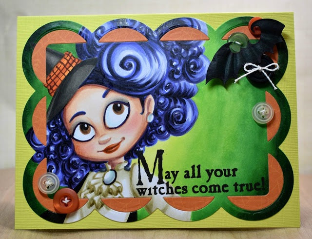 Digital Stamp - It's Halloween Witches - Full Moon Faye