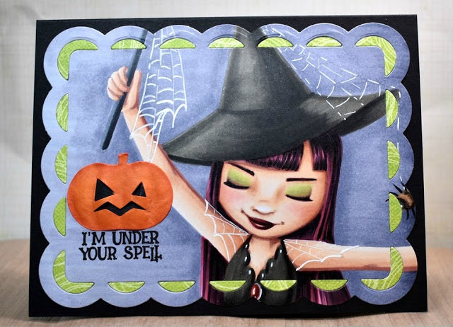 Digital Stamp - It's Halloween Witches: Spider Web Sylvia