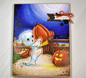 Digital Stamp - Sweet November Vault: Boo's Pumpkin