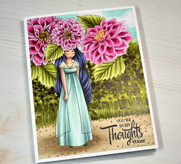Digital Stamp - Scene Builder: Dahlia and Peony Background set