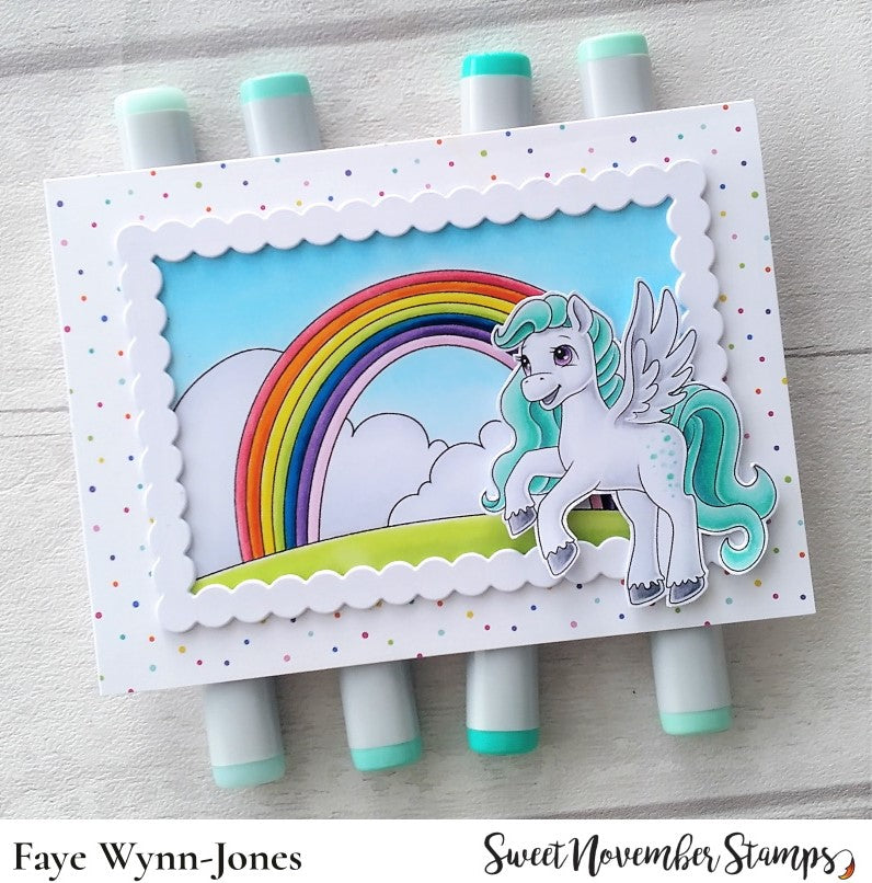 Digital Stamps - So Enchanting: Rainbow Background Builder and Sentiments