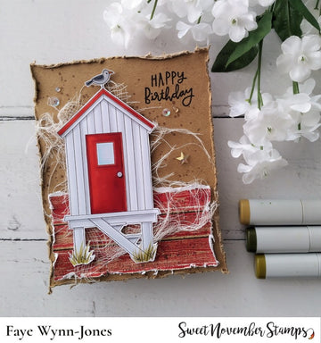 Digital Stamp - Background Builder: Beach Hut set