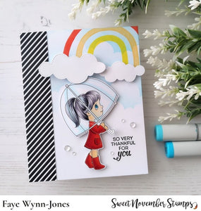 Digital Stamp - Umbrella Kids: Kisa