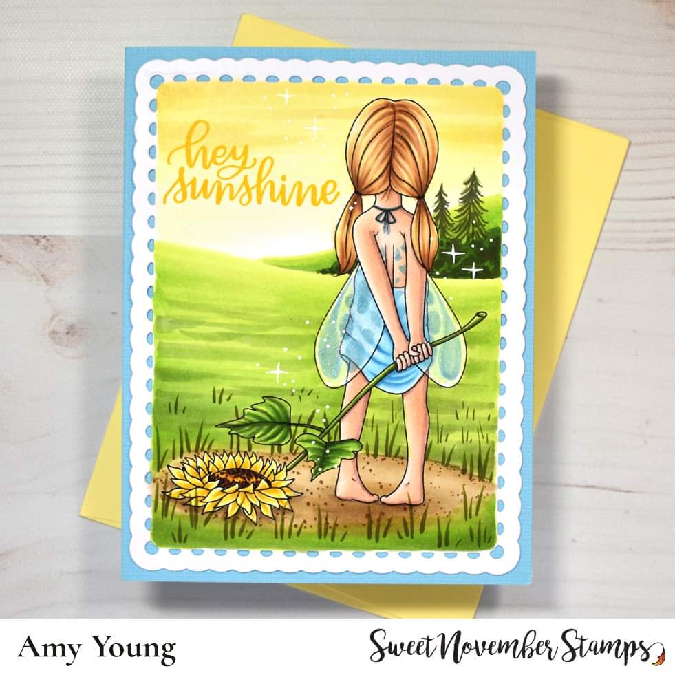 Digital Stamp - Sunflower Fairy