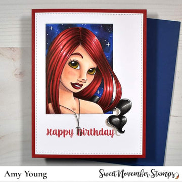 Digital Stamp - Zodiac Girl: Scorpio