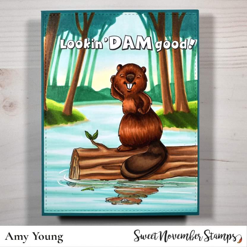 Digital Stamp - Reflections: Busy Beaver