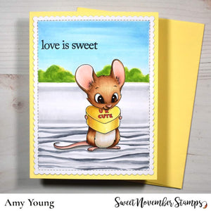Digital Stamp - Tiny Hearts: U R Cute Mouse