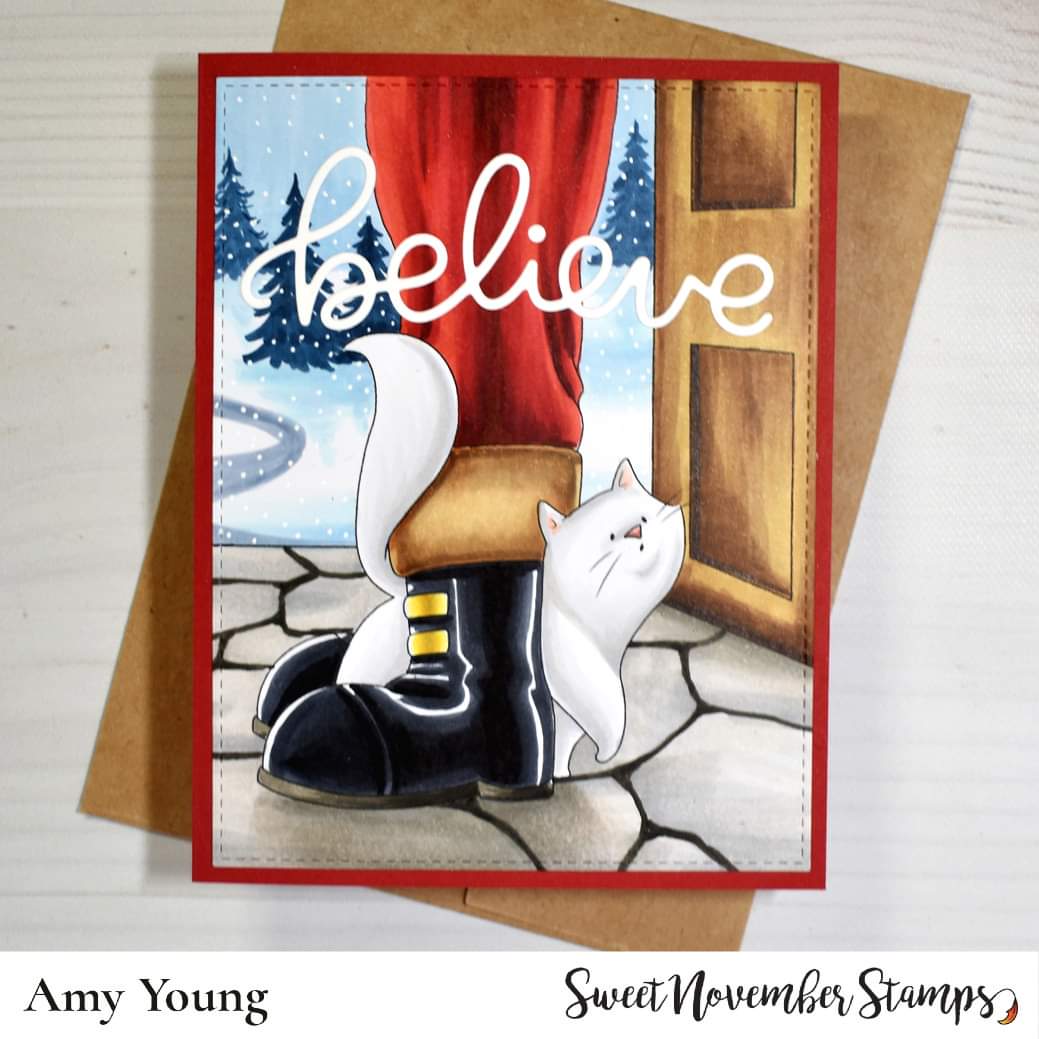 Digital Stamp - Midnight's Christmas Adventures: Midnight and Santa