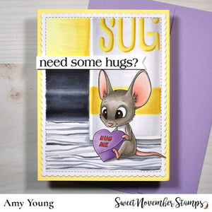 Digital Stamp - Tiny Hearts: Hug Me Mouse