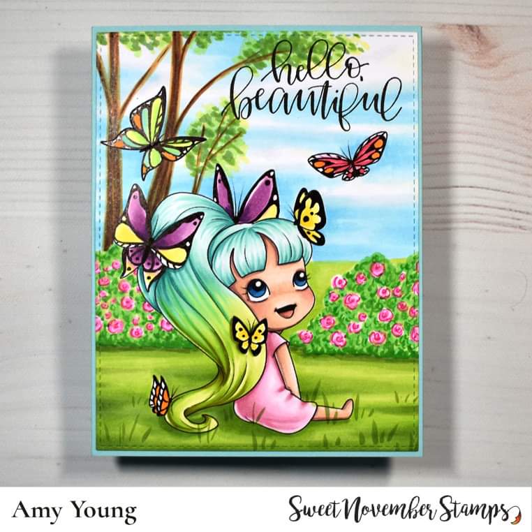 Digital Stamp - Flutterbee: Yara