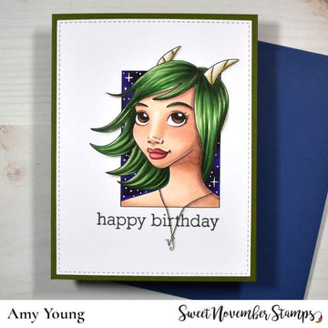 Digital Stamp - Zodiac Girl: Capricorn