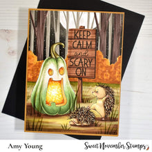 Load image into Gallery viewer, Digital Stamp - Pumpkin Pals: Frightful Pumpkin with Freddy and Quil
