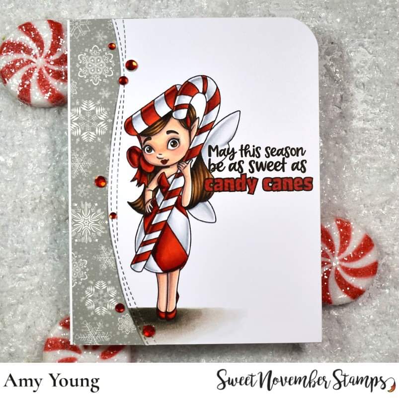 Digital Stamp - Candy Cane Fairy