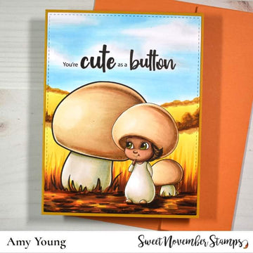 Digital Stamp - Midsummer Mushroom Collection: Button